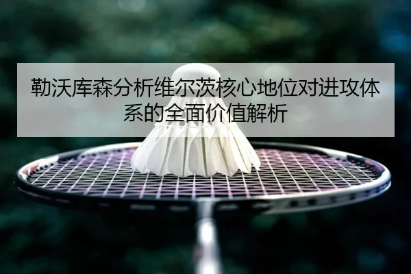 勒沃库森分析维尔茨核心地位对进攻体系的全面价值解析